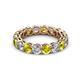 2 - Tiffany 3.80 mm Yellow and White Lab Grown Diamond Eternity Band 