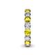 5 - Tiffany 3.80 mm Yellow and White Lab Grown Diamond Eternity Band 