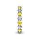 5 - Tiffany 3.80 mm Yellow Sapphire and Lab Grown Diamond Eternity Band 