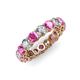 3 - Tiffany 3.80 mm Pink Sapphire and Lab Grown Diamond Eternity Band 