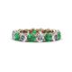 1 - Tiffany 3.80 mm Emerald and Lab Grown Diamond Eternity Band 