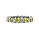 1 - Tiffany 3.80 mm Yellow and White Lab Grown Diamond Eternity Band 