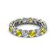 2 - Tiffany 3.80 mm Yellow and White Lab Grown Diamond Eternity Band 