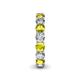5 - Tiffany 3.80 mm Yellow and White Lab Grown Diamond Eternity Band 