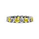 1 - Tiffany 3.80 mm Yellow Sapphire and Lab Grown Diamond Eternity Band 