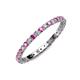 3 - Evelyn 2.00 mm Pink Sapphire and Lab Grown Diamond Eternity Band 