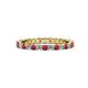 1 - Evelyn 2.00 mm Ruby and Lab Grown Diamond Eternity Band 