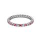 2 - Evelyn 2.00 mm Pink Tourmaline and Lab Grown Diamond Eternity Band 