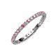 3 - Evelyn 2.00 mm Pink Tourmaline and Lab Grown Diamond Eternity Band 