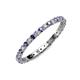 3 - Evelyn 2.00 mm Iolite and Lab Grown Diamond Eternity Band 