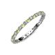 3 - Evelyn 2.00 mm Peridot and Lab Grown Diamond Eternity Band 