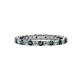 1 - Evelyn 2.00 mm London Blue Topaz and Lab Grown Diamond Eternity Band 