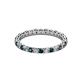 2 - Evelyn 2.00 mm London Blue Topaz and Lab Grown Diamond Eternity Band 