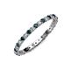 3 - Evelyn 2.00 mm London Blue Topaz and Lab Grown Diamond Eternity Band 