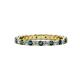 1 - Evelyn 2.00 mm London Blue Topaz and Lab Grown Diamond Eternity Band 