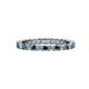 1 - Evelyn 2.00 mm Blue and White Lab Grown Diamond Eternity Band 