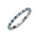 3 - Evelyn 2.00 mm Blue and White Lab Grown Diamond Eternity Band 