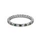 2 - Evelyn 2.00 mm Lab Grown Diamond and Lab Created Alexandrite Eternity Band 