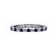 1 - Evelyn 2.00 mm Blue Sapphire and Lab Grown Diamond Eternity Band 