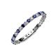 3 - Evelyn 2.00 mm Blue Sapphire and Lab Grown Diamond Eternity Band 