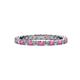 1 - Evelyn 2.00 mm Pink Sapphire and Lab Grown Diamond Eternity Band 