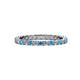 1 - Evelyn 2.00 mm Blue Topaz and Lab Grown Diamond Eternity Band 