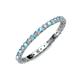 3 - Evelyn 2.00 mm Blue Topaz and Lab Grown Diamond Eternity Band 