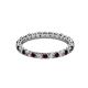 2 - Evelyn 2.00 mm Red Garnet and Lab Grown Diamond Eternity Band 
