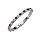 3 - Evelyn 2.00 mm Red Garnet and Lab Grown Diamond Eternity Band 