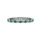 1 - Evelyn 2.00 mm Emerald and Lab Grown Diamond Eternity Band 