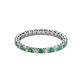 2 - Evelyn 2.00 mm Emerald and Lab Grown Diamond Eternity Band 