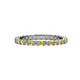 1 - Evelyn 2.00 mm Yellow Sapphire and Lab Grown Diamond Eternity Band 