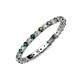 3 - Evelyn 2.00 mm Lab Grown Diamond and Lab Created Alexandrite Eternity Band 