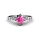 1 - Alicia Lab Grown Diamond and Pink Sapphire Engagement Ring 