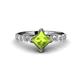 1 - Alicia Lab Grown Diamond and Peridot Engagement Ring 