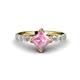 1 - Alicia Lab Grown Diamond and Pink Tourmaline Engagement Ring 