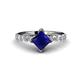 1 - Alicia Lab Grown Diamond and Blue Sapphire Engagement Ring 