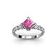 2 - Alicia Lab Grown Diamond and Pink Sapphire Engagement Ring 
