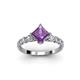 2 - Alicia Lab Grown Diamond and Amethyst Engagement Ring 