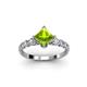 2 - Alicia Lab Grown Diamond and Peridot Engagement Ring 