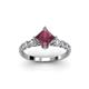 2 - Alicia Lab Grown Diamond and Rhodolite Garnet Engagement Ring 