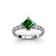 2 - Alicia Lab Grown Diamond and Emerald Engagement Ring 