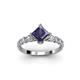 2 - Alicia Lab Grown Diamond and Iolite Engagement Ring 