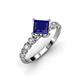 3 - Alicia Lab Grown Diamond and Blue Sapphire Engagement Ring 