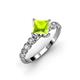 3 - Alicia Lab Grown Diamond and Peridot Engagement Ring 