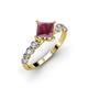 3 - Alicia Lab Grown Diamond and Rhodolite Garnet Engagement Ring 