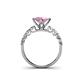 4 - Alicia Lab Grown Diamond and Pink Tourmaline Engagement Ring 