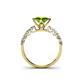 4 - Alicia Lab Grown Diamond and Peridot Engagement Ring 