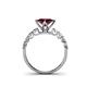 4 - Alicia Lab Grown Diamond and Rhodolite Garnet Engagement Ring 