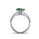 4 - Alicia Lab Grown Diamond and Emerald Engagement Ring 